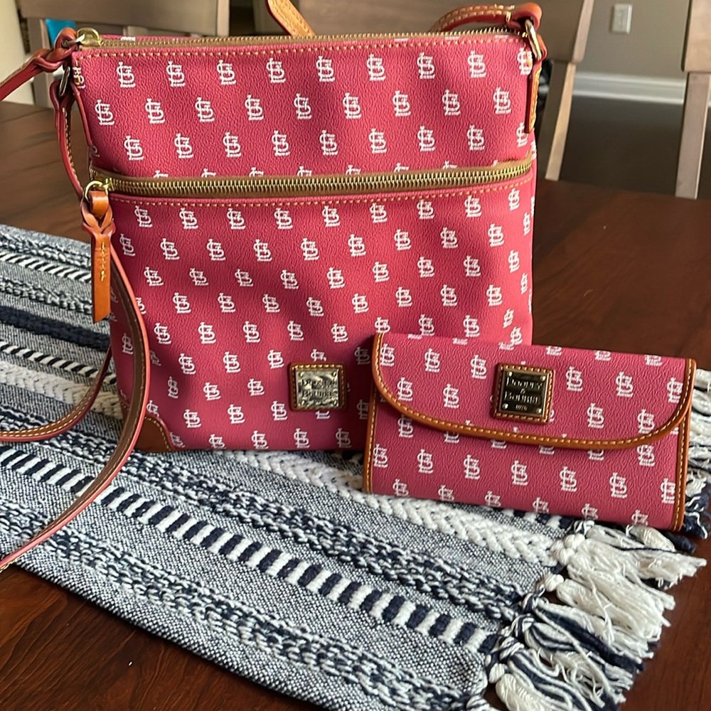 Dooney and Bourke St Louis Cardinals crossbody and matching wallet.